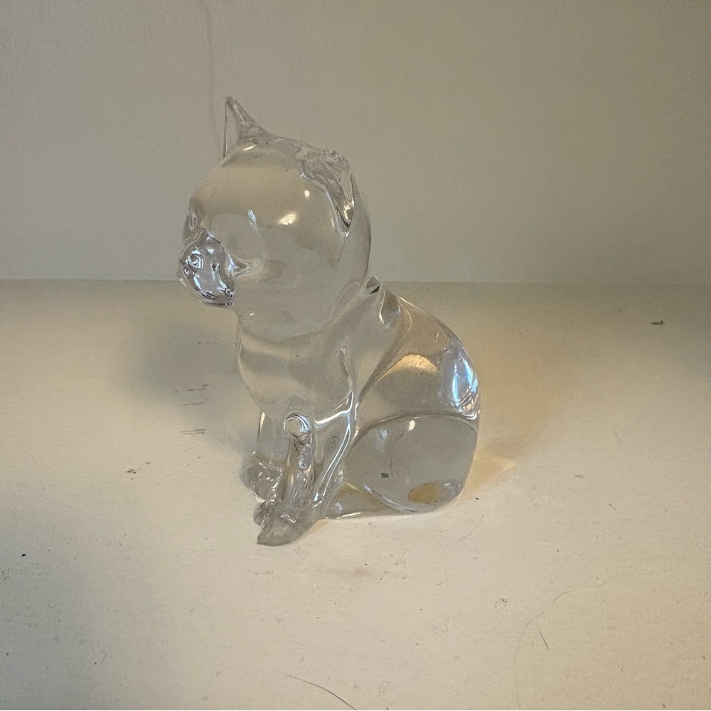 Princess House Clear Crystal Cat Figurine